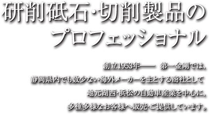 研削砥石・切削製品のプロフェッショナル